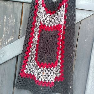 Vintage Bohemian Afghan Throw Handmade Urban Retro